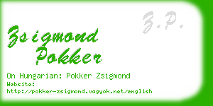 zsigmond pokker business card